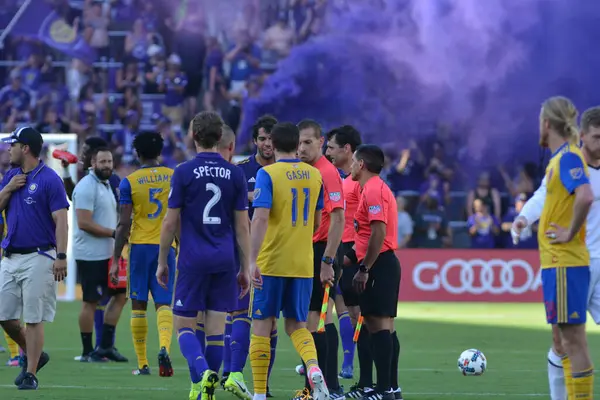 Orlando City Gastheer Van Colorado Rapids Het Orlando City Stadium — Stockfoto