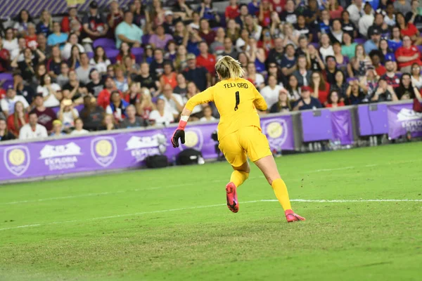 Usa Inghilterra Match Durante Shebelieves Cup 2020 All Exploria Stadium — Foto Stock