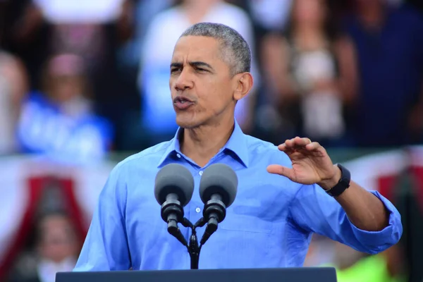 Presidente Barack Obama Habla Mitin Campaña Estadio Heritage Park Osceola — Foto de Stock