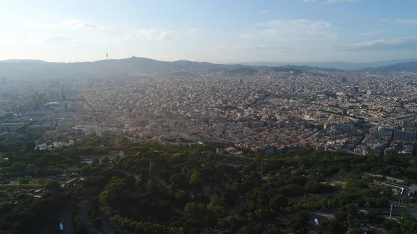 İspanya, Barselona 'nın hava manzarası