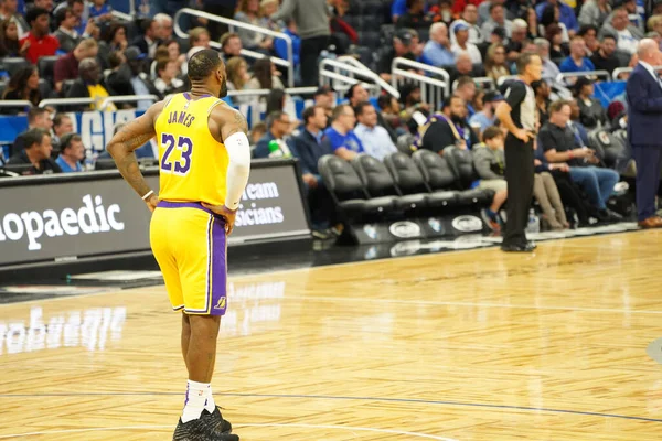 Orlando Magic Acoge Los Angeles Lakers Amway Center Orlando Forida —  Fotos de Stock