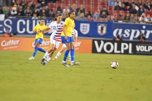 Финал Кубка Shebelieves Сша Против Бразилии Стадионе Raymond James Stadium — стоковое фото