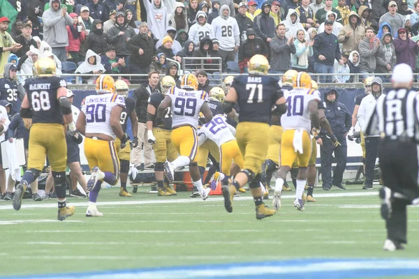 Notre Dame Enfrenta Lsu Durante Citrus Bowl Camping World Stadium — Fotografia de Stock