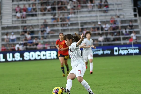 Hiszpania Japonia Mecz Podczas 2020 Shebelieves Cup Exploria Stadium Orlando — Zdjęcie stockowe