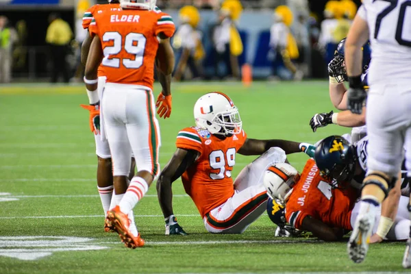 Les West Virginia Mountaineers Affrontent Les Hurricanes Miami Lors 71E — Photo