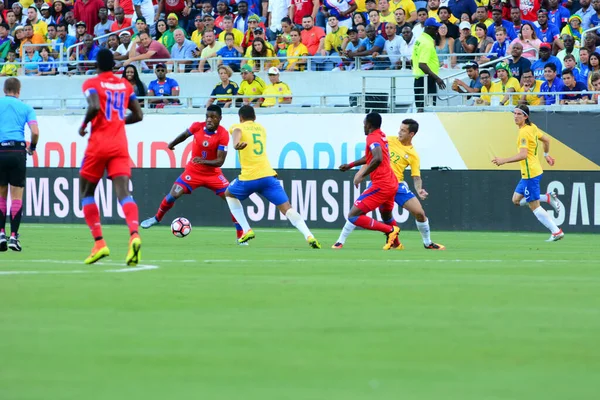 Brazilië Tegenover Haïti Tijdens Copa America Centenario Orlando Florida Camping — Stockfoto