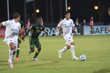 Los Angeles Galaksisi, 14 Temmuz 2020 'de Orlando Florida ABD' deki ESPN Vahşi Spor Dünyası 'nda düzenlenen MLS Sırt Turnuvası sırasında Portland Timbers ile karşı karşıya geldi..