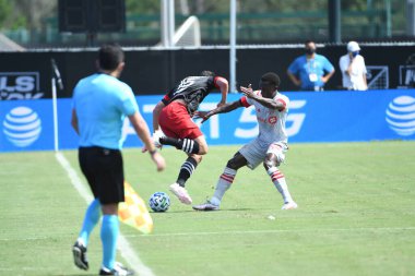 Toronto FC, 13 Temmuz 2020 tarihinde Orlando Florida 'daki ESPN Wild World of Sports' ta düzenlenen MLS Back Tournament sırasında D.C. United ile karşılaştı. Fotoğraf: Marty Jean-Louis