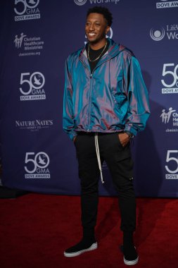 15 Ekim 2019 'da Nashville, Tennessee' deki Linbscome Üniversitesi 'nde verilen 50. GMA Dove Ödülleri sırasında kırmızı halı.