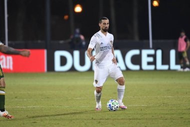 Los Angeles Galaksisi, 14 Temmuz 2020 'de Orlando Florida ABD' deki ESPN Vahşi Spor Dünyası 'nda düzenlenen MLS Sırt Turnuvası sırasında Portland Timbers ile karşı karşıya geldi.