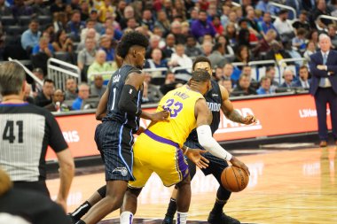 Orlando Magic 11 Aralık 2019 Çarşamba günü Orlando Forida 'daki Amway Center' da Los Angeles Lakers 'a ev sahipliği yaptı. Fotoğraf: Marty Jean-Louis