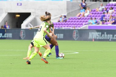 Orlando Pride 21 Temmuz 2018 'de Orlando Florida' daki Exploria Stadyumu 'nda Seattle Reign FC' ye ev sahipliği yapmaktadır. Fotoğraf: Marty Jean-Louis