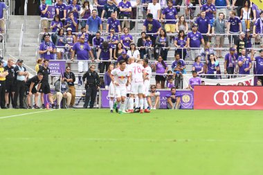 Orlando City, 31 Mart 2018 'de Orlando Florida' daki Exploria Stadyumu 'nda New York Red Bulls' a ev sahipliği yaptı..
