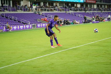 Orlando City SC, 19 Haziran 2019 Çarşamba günü Orlando 'daki Exploria Stadyumu' nda düzenlenen ABD Açık Kupası sırasında New England Devrimi 'ne ev sahipliği yaptı.