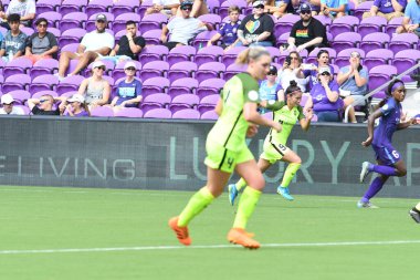 Orlando Pride 21 Temmuz 2018 'de Orlando Florida' daki Exploria Stadyumu 'nda Seattle Reign FC' ye ev sahipliği yapmaktadır. Fotoğraf: Marty Jean-Louis