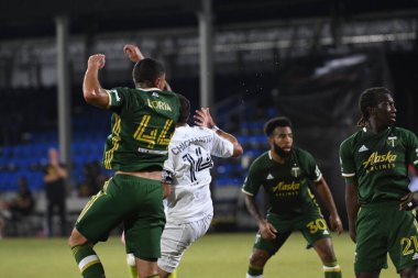 Los Angeles Galaksisi, 14 Temmuz 2020 'de Orlando Florida ABD' deki ESPN Vahşi Spor Dünyası 'nda düzenlenen MLS Sırt Turnuvası sırasında Portland Timbers ile karşı karşıya geldi..