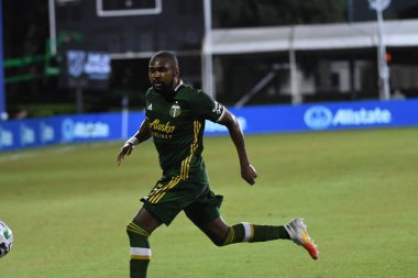 Los Angeles Galaksisi, 14 Temmuz 2020 'de Orlando Florida ABD' deki ESPN Vahşi Spor Dünyası 'nda düzenlenen MLS Sırt Turnuvası sırasında Portland Timbers ile karşı karşıya geldi.