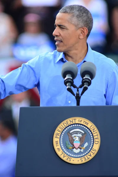 Presidente Barack Obama Habla Mitin Campaña Estadio Heritage Park Osceola — Foto de Stock