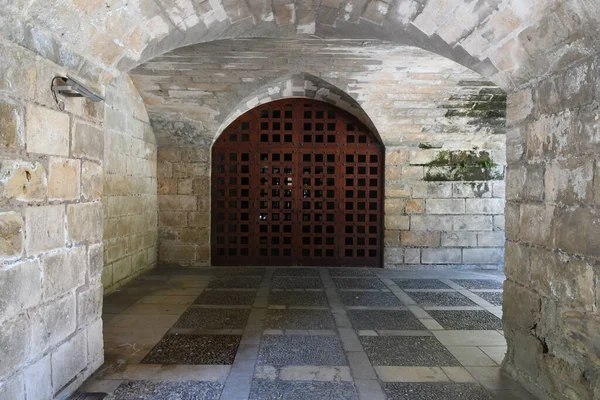 Veduta Del Vecchio Corridoio Con Archi Della Fortezza — Foto Stock