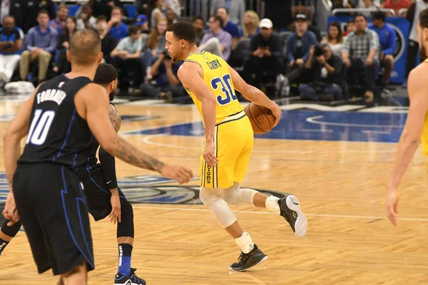 Orlando Magic Värd För Golden State Warriors Amway Center Orlando — Stockfoto