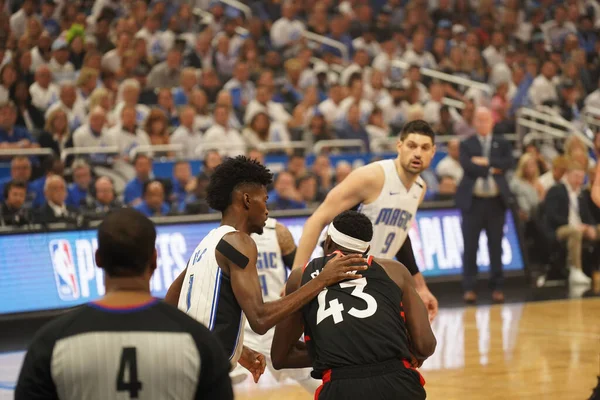 Orlando Magic Acoge Los Toronto Rapters Durante Primera Ronda Playoffs —  Fotos de Stock