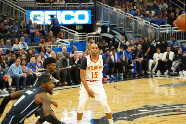 Orlando Magic Hospeda Atlanta Hawks Amway Center Orlando Flórida Segunda — Fotografia de Stock