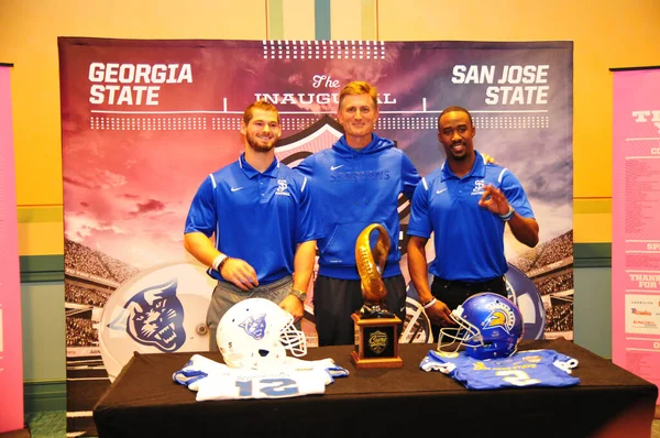 Georgia State Football Squadra Prepara Cure Bowl Come Affrontano San — Foto Stock