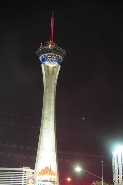 Uitzicht Bezienswaardigheden Las Vegas Nevada Nachts — Stockfoto