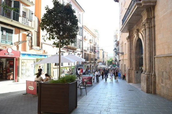 Vista Sulle Strade Della Città Esterno Degli Edifici — Foto Stock