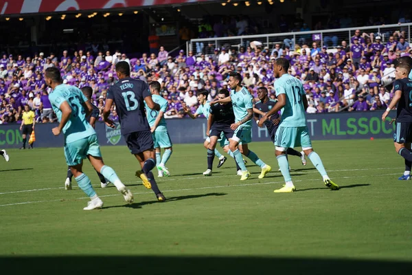 Orlando City Hostí Vancouver Whitecaps Stadionu Orlando City Sobotu Dubna — Stock fotografie