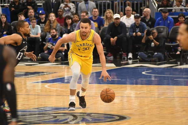 Die Orlando Magic Empfangen Donnerstag Februar 2019 Die Golden State — Stockfoto