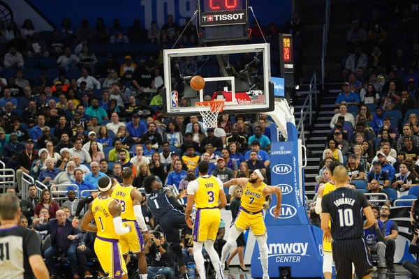 Orlando Magic Acoge Los Angeles Lakers Amway Center Orlando Forida —  Fotos de Stock