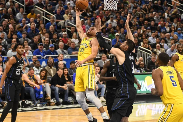 Orlando Magic Φιλοξενεί Τους Golden State Warriors Στο Amway Center — Φωτογραφία Αρχείου