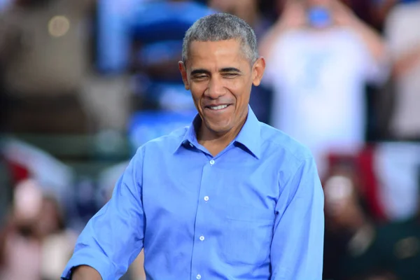 Presidente Barack Obama Habla Mitin Campaña Estadio Heritage Park Osceola — Foto de Stock