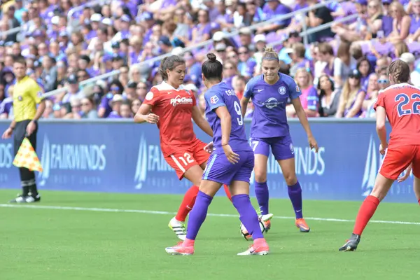 Orlando Pride Gości Washington Spirit Stadionie Orlando City Stadium Kwietnia — Zdjęcie stockowe