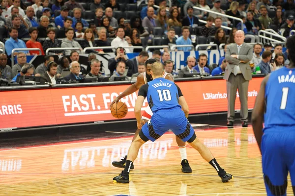 Orlando Magic Φιλοξενεί Τους Houston Rockets Στο Amway Center Στο — Φωτογραφία Αρχείου