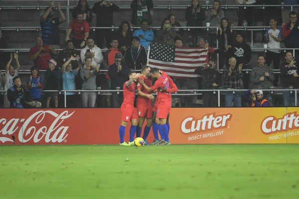 Squadra Calcio Statunitense Ospita Canada Durante Partita Della Concacaf Nations — Foto Stock