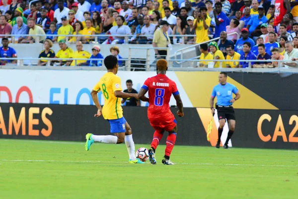 Brasil Enfrenta Haiti Durante Centenário Copa América Orlando Florida Camping — Fotografia de Stock