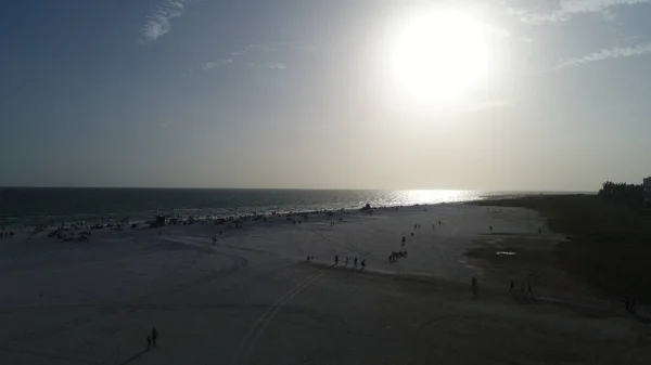 Vista Aérea Hermosa Playa Clearwater Florida Agosto 2017 — Foto de Stock