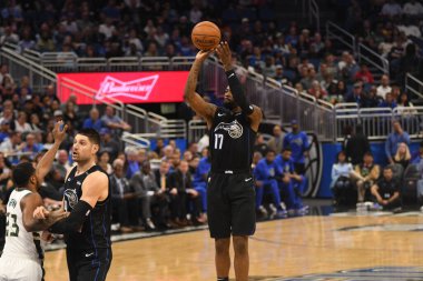 Orlando Magic, 19 Ocak 2019 Cumartesi günü Orlando Florida 'daki Amway Arena' da Milwaukee Doları 'na ev sahipliği yapıyor..