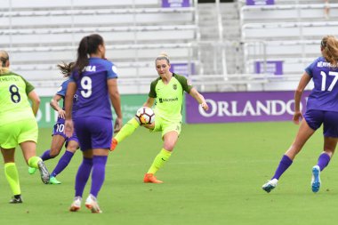 Orlando Pride 21 Temmuz 2018 'de Orlando Florida' daki Exploria Stadyumu 'nda Seattle Reign FC' ye ev sahipliği yapmaktadır. Fotoğraf: Marty Jean-Louis