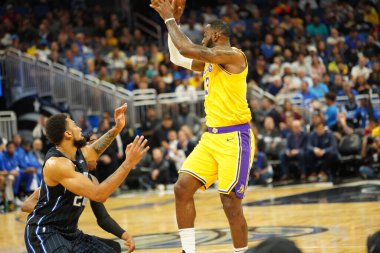 Orlando Magic 11 Aralık 2019 Çarşamba günü Orlando Forida 'daki Amway Center' da Los Angeles Lakers 'a ev sahipliği yaptı. Fotoğraf: Marty Jean-Louis