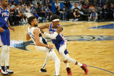 Orlando Magic, Philadelphia 76ers 'ı 13 Kasım 2019 Çarşamba günü Amway Center' da ağırlamaktadır. Fotoğraf: Marty Jean-Louis