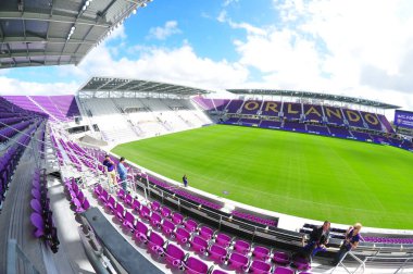 24 Şubat 2017 'de Orlando Florida' daki New Orlando City Stadyumu için kurdele kesme töreni