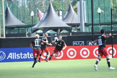 Toronto FC, 13 Temmuz 2020 tarihinde Orlando Florida 'daki ESPN Wild World of Sports' ta düzenlenen MLS Back Tournament sırasında D.C. United ile karşılaştı. Fotoğraf: Marty Jean-Louis