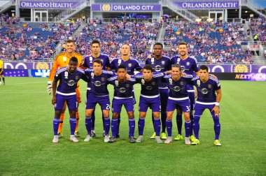 Orlando City SC sunucusu Sporting Kansas City Orlando Florida 'daki Dünya Kampı Stadyumu' nda 13 Eylül 2015 'te.
