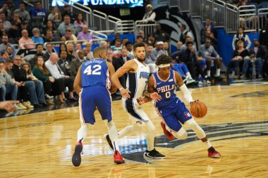 Orlando Magic, Philadelphia 76ers 'ı 13 Kasım 2019 Çarşamba günü Amway Center' da ağırlamaktadır. Fotoğraf: Marty Jean-Louis