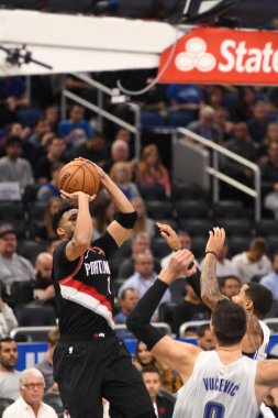 Orlando Magic 25 Ekim 2018 'de Orlando Florida' daki Amway Center 'da Portland Trail Blazers' ı sunar..