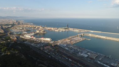 İspanya, Barselona 'nın hava manzarası