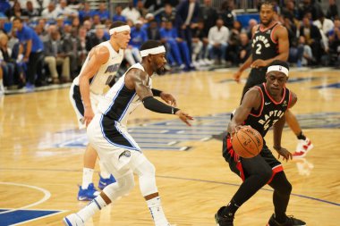Orlando Magic 19 Nisan 2019 Cuma günü Orlando Florida 'daki Amway Arena' daki NBA Playoff 1 'de Toronto Rapçileri' ne ev sahipliği yapıyor.